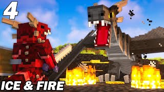 Je combats enfin les dragons de feu  Minecraft Ice amp Fire EP4 [upl. by Lawry921]