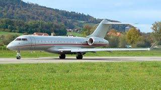 Powerful Takeoff The Bombardier Global 6000  VistaJet Pilots Wave Goodbye [upl. by Cato]