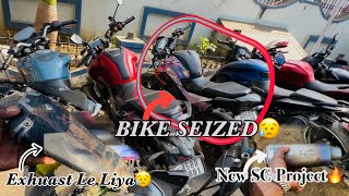 KANDI Police ne Bike SEIZED KARDI🥹 Hamara AKRAPOVIC Le Liya😥  New SC Project🔥Laga liya [upl. by Ashjian977]