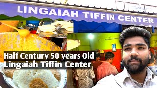 Lingaiah Tiffin Center 😋  50 years Old Tiffin Center in Hyderabad Mallepally  IMVRAVI [upl. by Anirav687]