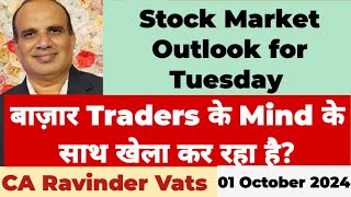 Stock Market Outlook for Tomorrow 01 October 2024 by CA Ravinder Vats [upl. by Ulla]