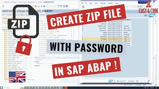 Create ZIP File with Password  in SAP ABAP english [upl. by Michaud]