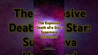 The Explosive Death of a Star Supernova Unleashed space science sciencefacts shorts universe [upl. by Takeo]