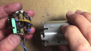 How to repair fix an electric motor  replace carbon brushes [upl. by Lesna]