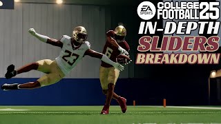 College Football 25 INDEPTH Slider Breakdown [upl. by Ydnic264]