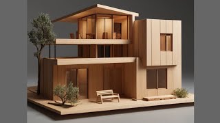 DiyMaking a Modern Residential Building Model From Foam Board and Balsa Wood [upl. by Kus]