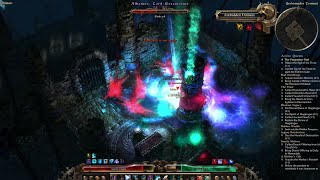 Grim Dawn Chaos TSS Spellbreaker Alkamos Boss Fight Run 1 of the Day [upl. by Anael560]