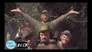 Shrek 1 clip 510 Robin Hood fight scene [upl. by Oiluj]