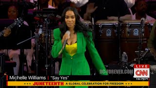 Michelle Williams  Say Yes  Optimistic feat Anthony Hamilton amp Mary Mary CNN Juneteenth Event [upl. by Royall394]