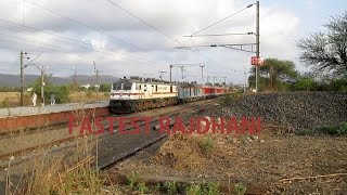 Aggressive Mumbai Rajdhani gliding at 130 kmph MPS Indian Railways [upl. by Lohman]