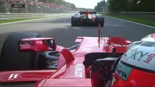 Ricciardo And Raikkonen Scythe Past Bottas  F1 Best Overtakes of 2017 [upl. by Miller]