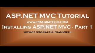 Installing aspnet mvc  Part 1 [upl. by Eerahs]