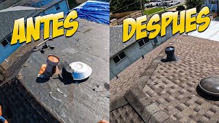 Cómo instalar un techo de asfalto paso a paso How to install asphalt shingle step by step [upl. by Siramed]