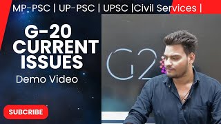 G20 Summit India  UPSC  MPPSC  Demo video by Deepak Sir [upl. by Boswell]