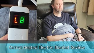 LARGE HEATED BLANKET  THROW  Octrot Heated Electric Blanket Review [upl. by Yelime]