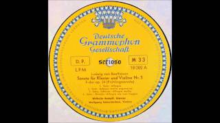 Beethoven Violin Sonata no 5 Schneiderhan and Kempff [upl. by Oeak]