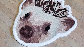 Tufting a Hedgehog Rug ASMR [upl. by Amitaf]