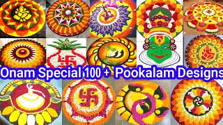 Onam Special 100  Pookalam DesignsAthapookalam DesignsFlower Rangoli DesignsOnam 2024Rangoli [upl. by Eilrahs]