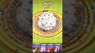 Earthquake vs Town Hall coc cocclans games gaming viralvideos [upl. by Anaila]