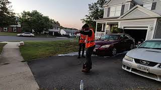 A Neighbor Taj Rides 1st Time on an mTen3 a great trainer wheel [upl. by Sualkin]