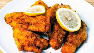 Southern Fried Flounder recipe how to fry fish Homemade seafood breader [upl. by Oecam]