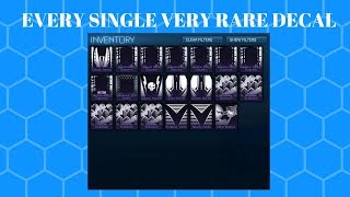 Every Very Rare Decal in Rocket League  Rocket League Showcase [upl. by Ryder]