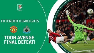 😱 RED DEVILS OUT  Manchester United v Newcastle United Carabao Cup extended highlights [upl. by Henryk561]