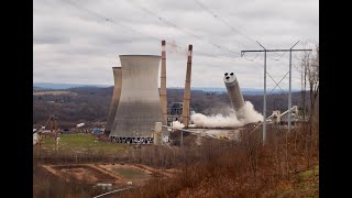 Hatfields Ferry Power Station Demolition [upl. by Dahsraf68]