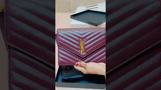 YSL Cassandre Matelasse flap pouch Envelope Clutch Bag in a beautiful colour YSL unboxing [upl. by Diley612]