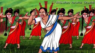 Pushpa Sami Sami Mamata Didi X Modi ji  Animated Sami Sami song  BIGJAW Anime Studio [upl. by Goodspeed]