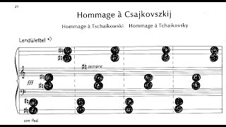 György Kurtág  Hommage à Csajkovszkij de Játékok Livre 1er scorefollowing video [upl. by Dallman977]