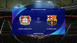 Bayer Leverkusen vs Barcelona  Master League PES 2021  UEFA CHAMPIONS LEAGUE  4K [upl. by Thissa]