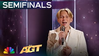 Reid Wilson Sings A STUNNING Cover Of quotI Wanna Dance With Somebodyquot  Semifinals  AGT 2024 [upl. by Ettenyar]