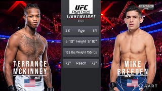 TERRENCE MCKINNEY VS MIKE BREEDEN FULL FIGHT UFC FIGHT NIGHT [upl. by Sitsuj]