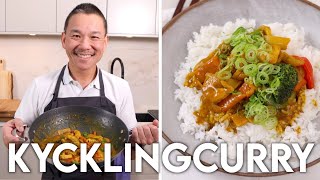 Kycklingcurry av en Äkta Kines  Pappa Poon [upl. by Attenoj]