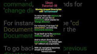 Linux Tutorials 10 Moving Around Directories with quotcd Commandquot devopstraining preethidevops [upl. by Normy404]