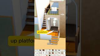 The sims 4 STAIRS IDEAS with PLATFORM  SECRET ROOM sims4stairs sims4ideas [upl. by Acinoev]