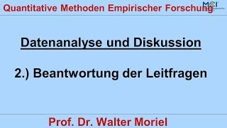 Erhebung mit Fragebogen 63 Datenanalyse und Diskussion Leitfragen [upl. by Orsola]