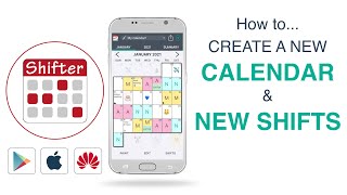 SHIFTER CALENDAR APP  How to create a new calendar and a new shift 📅 [upl. by Isiahi]