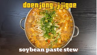 How to make perfect  doenjang jjigaesoybean paste stew [upl. by Nehtan]