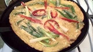 Korean Food Korean Food Recipes Pajeon Korean Scallion Pancake Recipe [upl. by Krystalle]