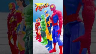 SUPER HEROES  CHRISTMAS DOMINO EFFECT THE AMAZING  Marvel Toys shorts funny [upl. by Spring]