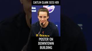 Caitlin Clark Wakes Up To Her Face On A Building caitlinclark shorts [upl. by Enomyar172]