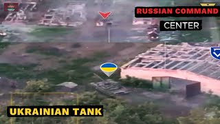 Lone Ukrainian Tank Destroys Russian Command Center Drone Destroy Russian Assault in Massive Battle [upl. by Nyrahtak]