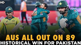 Australia All Out on 89  Historical Win For Pakistan  Australia vs Pakistan  PCB  MA2L [upl. by Tallbott179]