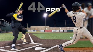 Hitting with the 44 PRO Project Power the Drew Burress mystery bat  BBCOR Baseball Bat Review [upl. by Eyahs571]