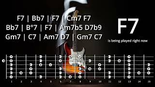 Jazz Blues Bebop Changes in F with Chords amp Scales 130 bpm Backing Track Play along [upl. by Nerak]