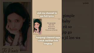 ILLIT PIMPLE Easy Lyrics shorts shortvideo short shortsvideo shortsfeed shortsviral fyp [upl. by Nnylrats]