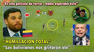 DEVASTADOS PERIODISTAS VENEZOLANOS LLORAN la GOLEADA de BOLIVIA VS VENEZUELA 40 HOY [upl. by Sausa]