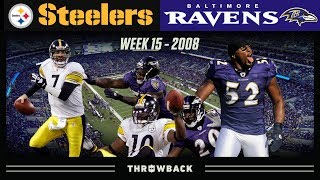 Epic Rivalry with EVERYTHING on the Line Steelers vs Ravens 2008 Week 15 [upl. by Nerta]